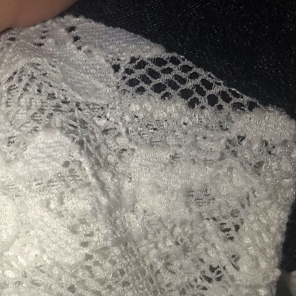 Torrid Black and White Lace Football T-shirt - Picture 6 of 9